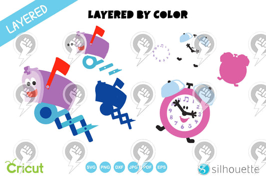 Blue's Clues SVG clipart bundle, Blues Clues SVG cutting files for cricut silhouette, SVG, PNG, DXF, Instant Download