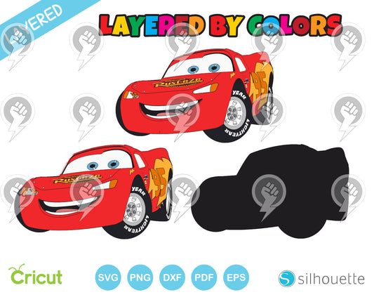 Cars clipart bundle, Disney Cars SVG cut files for Cricut / Silhouette, PNG DXF, instant download